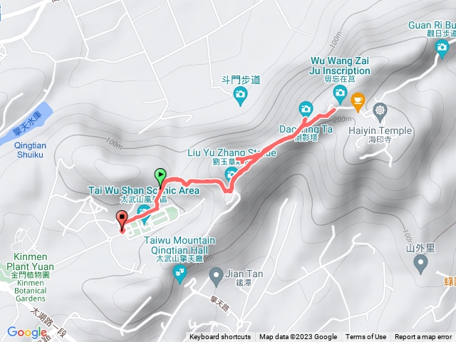 玉章路牌樓-風動石-中興在望-毋忘在莒-倒影塔