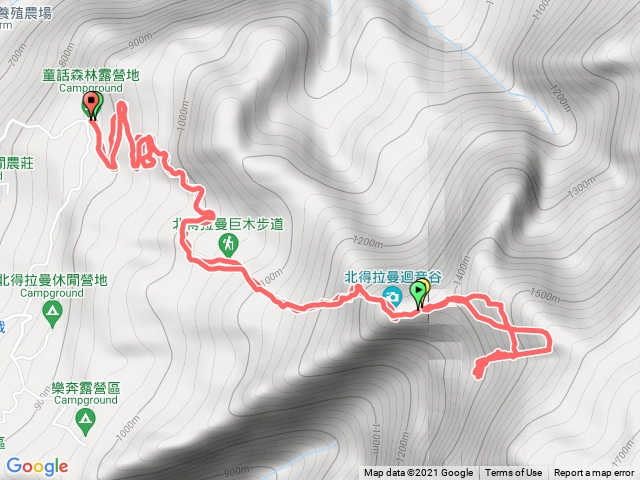 20210422-北得拉曼巨木步道上O型來回
