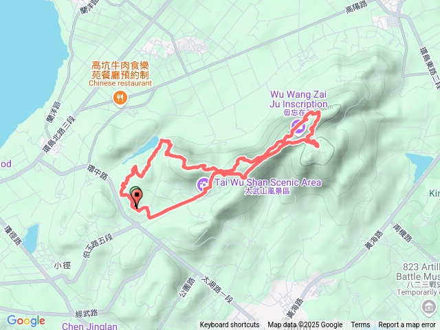 植物園→擎天水庫→太武山預覽圖