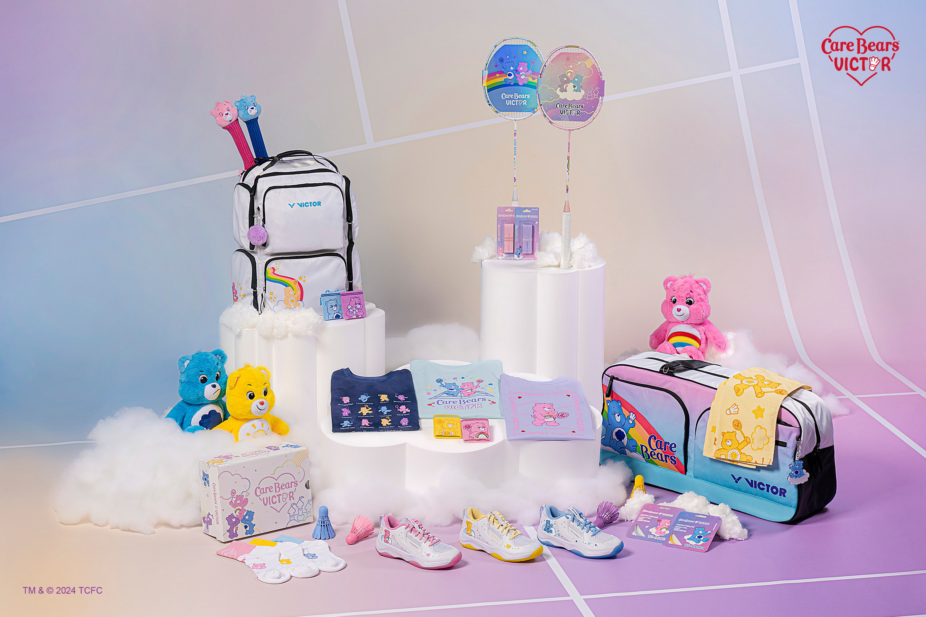【品牌動態】夢幻羽球裝備征服少女心!VICTOR X Care Bears 聯名系列繽紛開賣