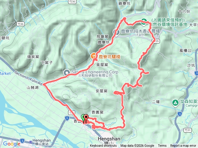2026-03-09竹東大肚社區大肚山大肚北山彭厝窩山義確山二確山六蛇坑山沙坑山南何山南峰主峰西峰三百年茄苳老樹回大肚社區站O行預覽圖