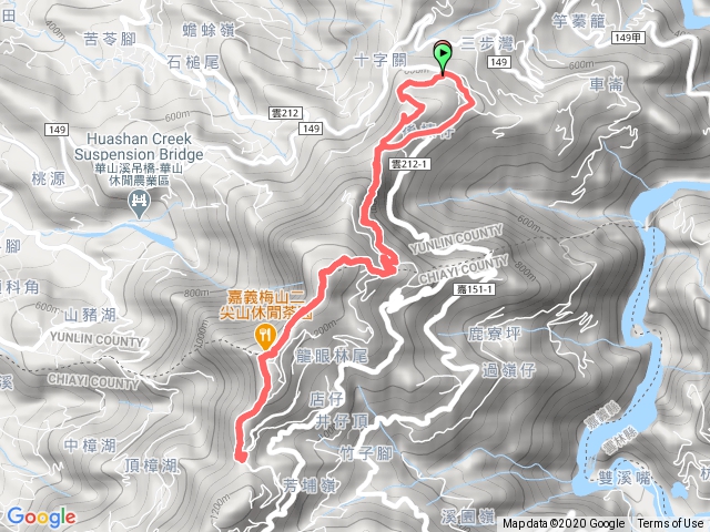 樟湖→後棟山→大尖山→二尖山→龍興宮來回