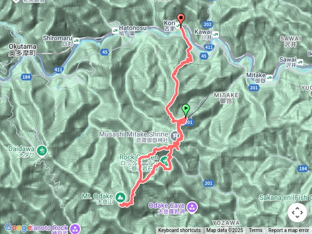 2024-08-22 御岳山䌫車站~御岳山~鍋割山~大岳山～天狗庵～利保能～富士峰園～大塚山～古里駅O繞
