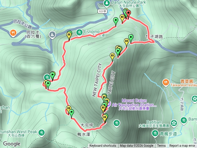 陽明山二子坪、大屯山主峰、大屯山長梯下山至百拉卡鞍部登山口預覽圖