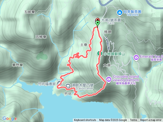 小格子頭步道、鱷魚島