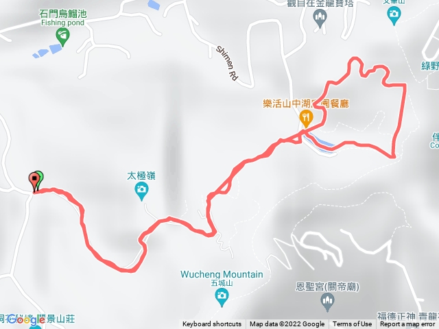 70號登山口-直上山中湖-文筆山登山口-經菜園-繞湖一圈-回山中湖後原路折返