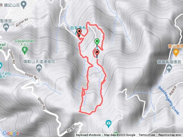 20230728汐止茄苳瀑布槓尾山茄苳古道和尚頭山茄苳瀑布O型