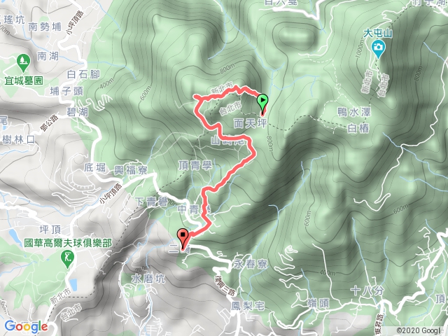 面天坪→面天山→向天山→清天宮