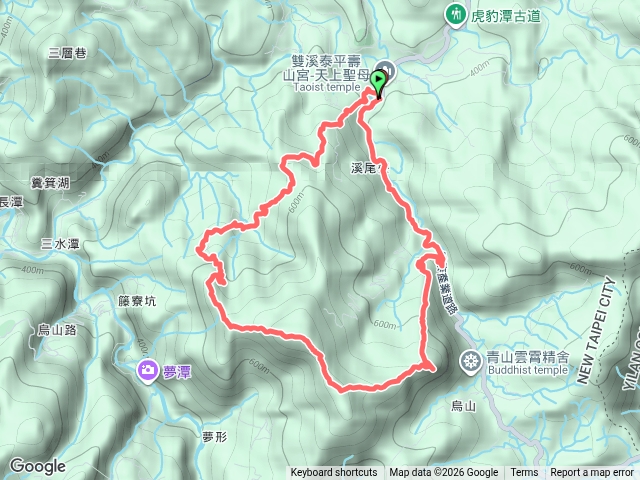 和平橋頭-烏山尖-豎旗山南峰-豎旗山-西北稜 O形