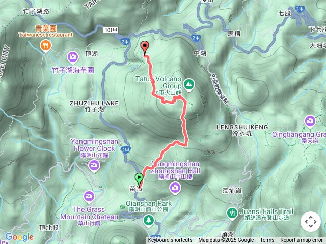 七星山苗圃登山口到主峰到小油坑