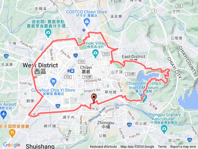 蘭潭後山、嘉義市自行車道徒步預覽圖