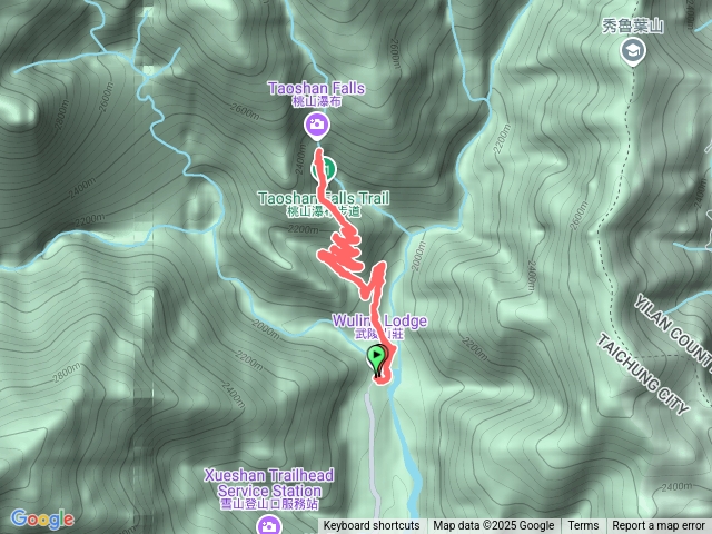武陵農場桃山瀑布往返