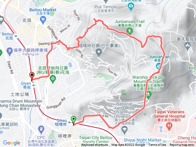 軍艦岩、丹鳳山親山步道