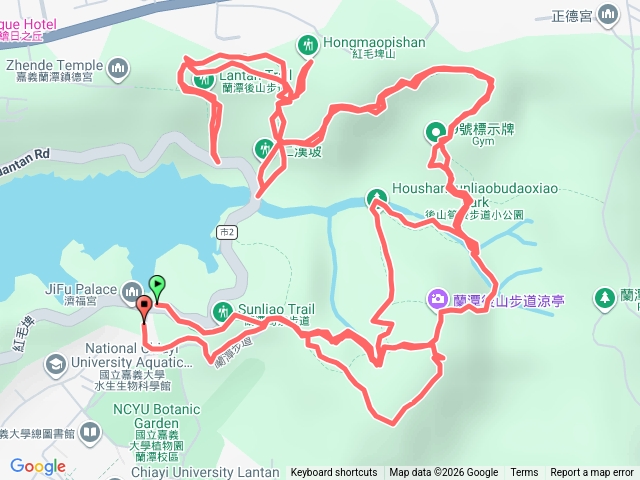 蘭潭五連峰~筍寮山前鋒~筍寮山東北峰~紅毛埤山~山子頂山2026年3月12日預覽圖