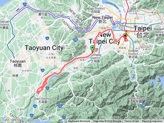 2022/05/21城林橋-中坑調整池-李騰芳古厝-山豬湖-月眉人工濕地-大溪老街-返回永和