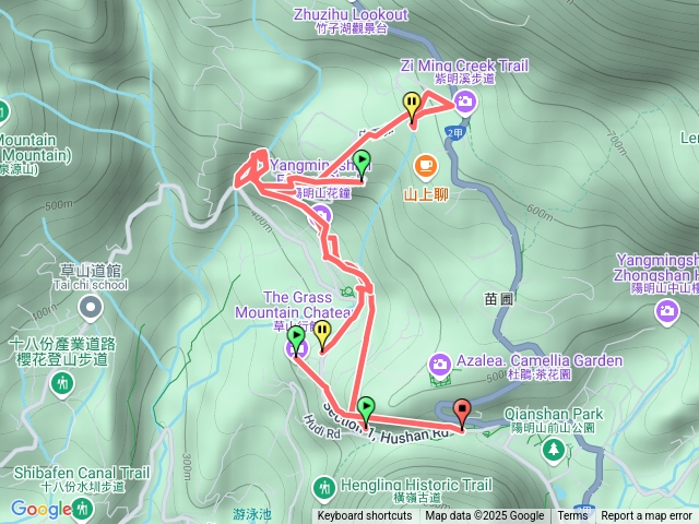 陽明山紫明溪大屯瀑布