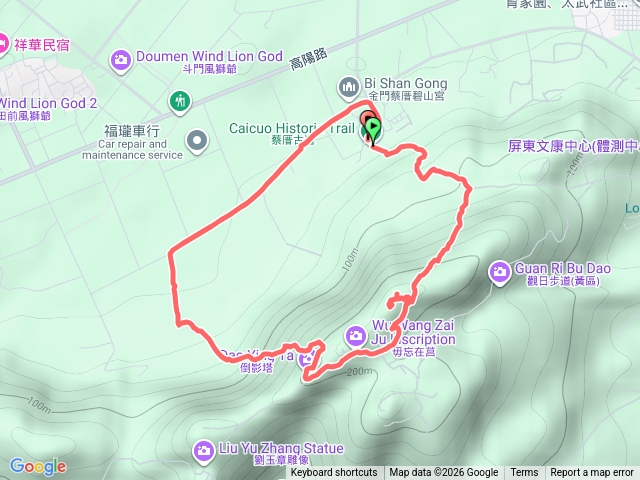 20260122金門蔡厝登山口上太武山斗門登山口下0型走
