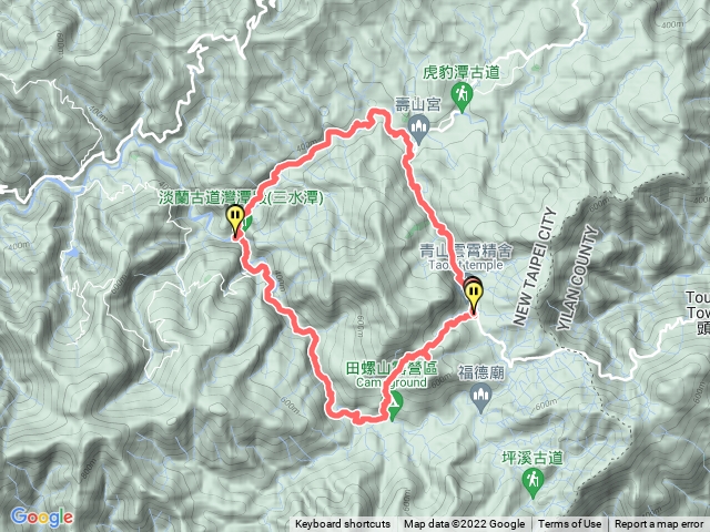 「淡蘭古道」烏山/灣潭/北勢溪古道O型