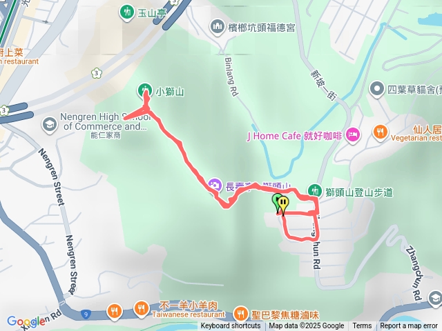 20251206新店獅頭山步道GPX預覽圖