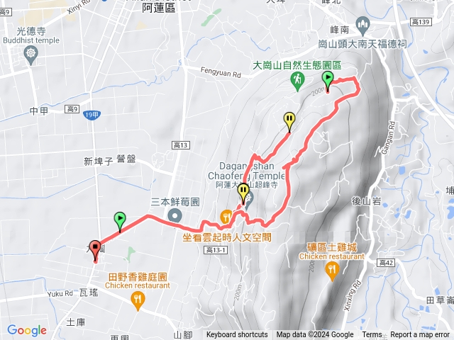 大崗山步道（超峰寺到一線天來回）