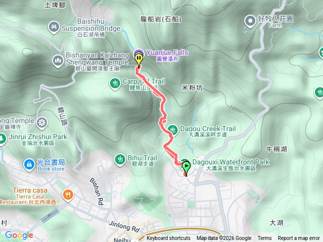 圓覺瀑布，大溝溪步道預覽圖