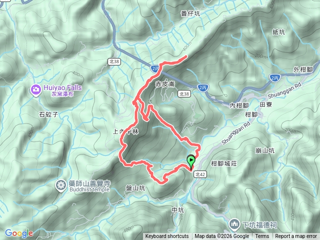 盤山坑山～土地公山～上、下內平林山～大坑山環走預覽圖