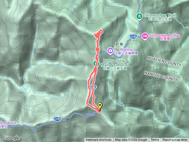 合歡山南峰合歡山主峰／踢馬路回昆陽停車場預覽圖