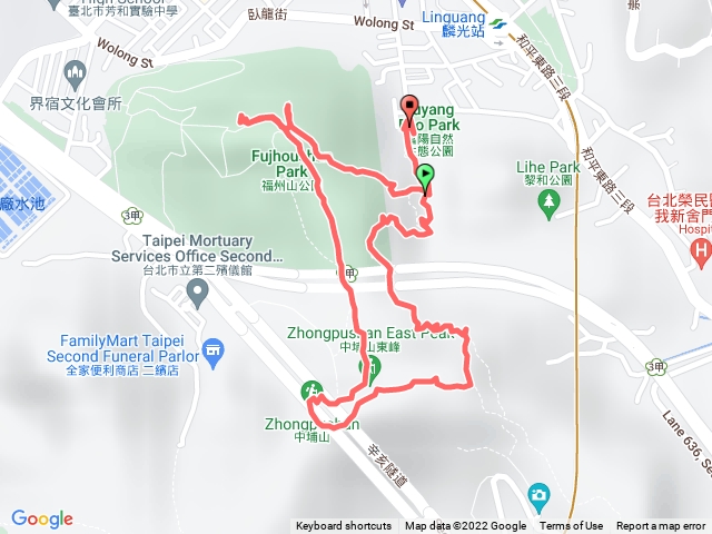 20191011富陽生態公園，中埔山，中埔山東峰，福州山