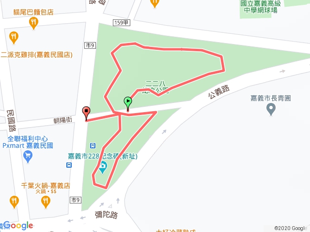 嘉義二二八紀念公園步道預覽圖