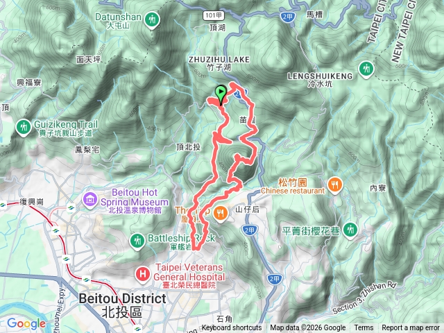 陽明山辛亥光復樓下湖底路天母水管路上沙帽山