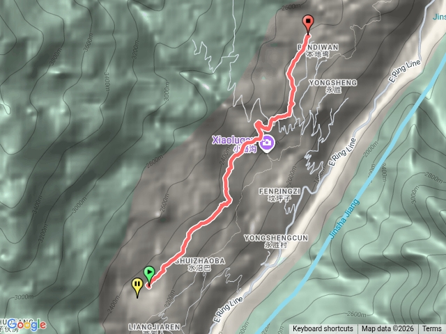 虎跳峽高路徒步(茶馬客棧到半山居客棧)