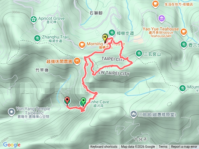 銀河洞越嶺步道來回預覽圖
