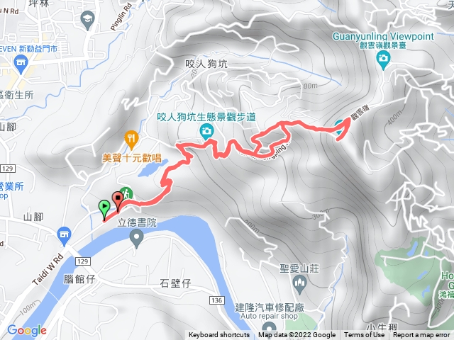 一江橋登山口起登至三汀山望高寮