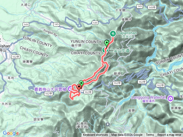 雲嘉五連峰加太平西峰縱走預覽圖
