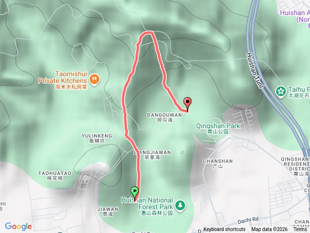 大池路→二茅坪→青山公園