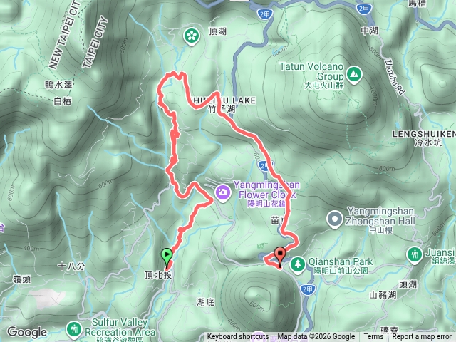 陽峰古道、草山觀瀑吊橋、猴崁水圳步道、陽金公路人車分道、陽明山總站預覽圖