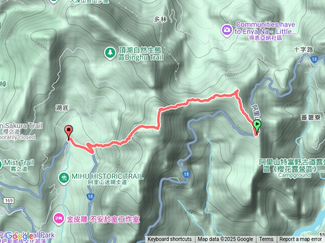阿里山、凸龜山—芙蓉山
