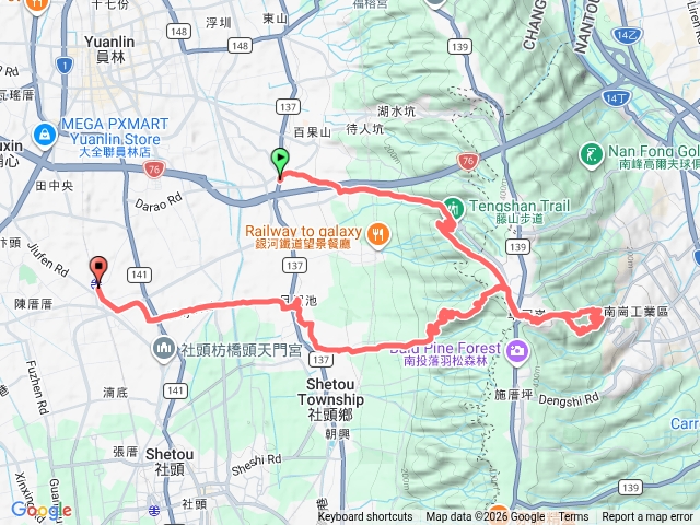 藤山步道、草尾嶺步道下社頭月眉池到永靖預覽圖