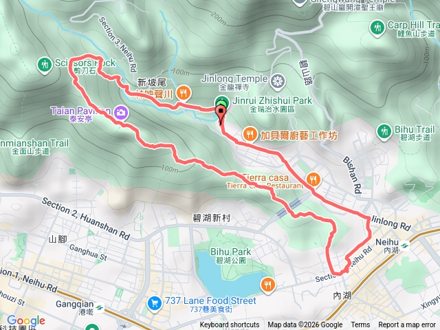 金瑞治水園區、小金面山、竹嵩山、碧湖公園一圈