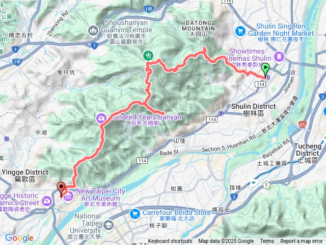 樹鶯縱走（樹林火車站-大棟山405高地-百年大榕樹-鶯歌火車站）