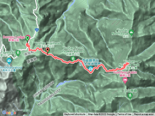玉山單攻-東埔-主峰-登山口
