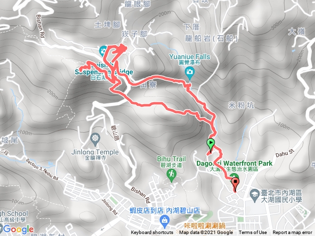 (大湖公園捷運站) 鯉魚山+忠勇山+圓覺瀑布