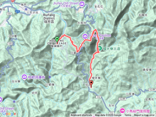 金貂不厭牡貂(猴硐-牡丹)：金字碑古道-三貂崙-不厭亭-牡丹山-貂山古道_2025-11-09