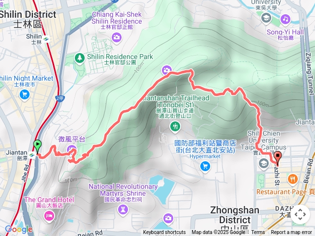 圓山水神社、微風觀景平台、劍潭山、下實踐大學