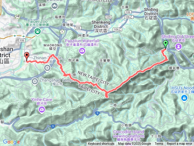 石碇國小西帽子岩筆架山二格山猴山岳政大