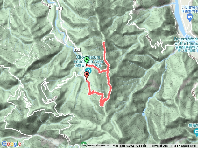 溪頭鳳凰山步道(小百岳#53)：北嶺支線較新的登山口進，溪頭第二售票處出