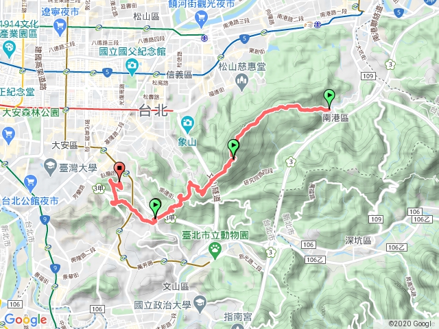 臺北大縱走第六段：中華科技大學至捷運麟光站(富陽公園)