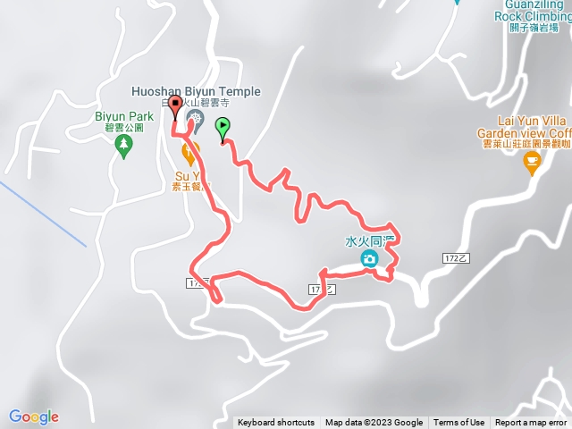 台南白河碧雲寺-寺內三寶殿旁步道入口-水火同源景觀-走172乙回碧雲寺