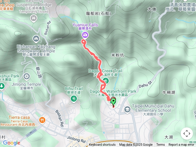 大溝溪溪畔步道至圓覺瀑布