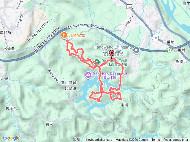 寶山水庫四O型十連峰完登預覽圖